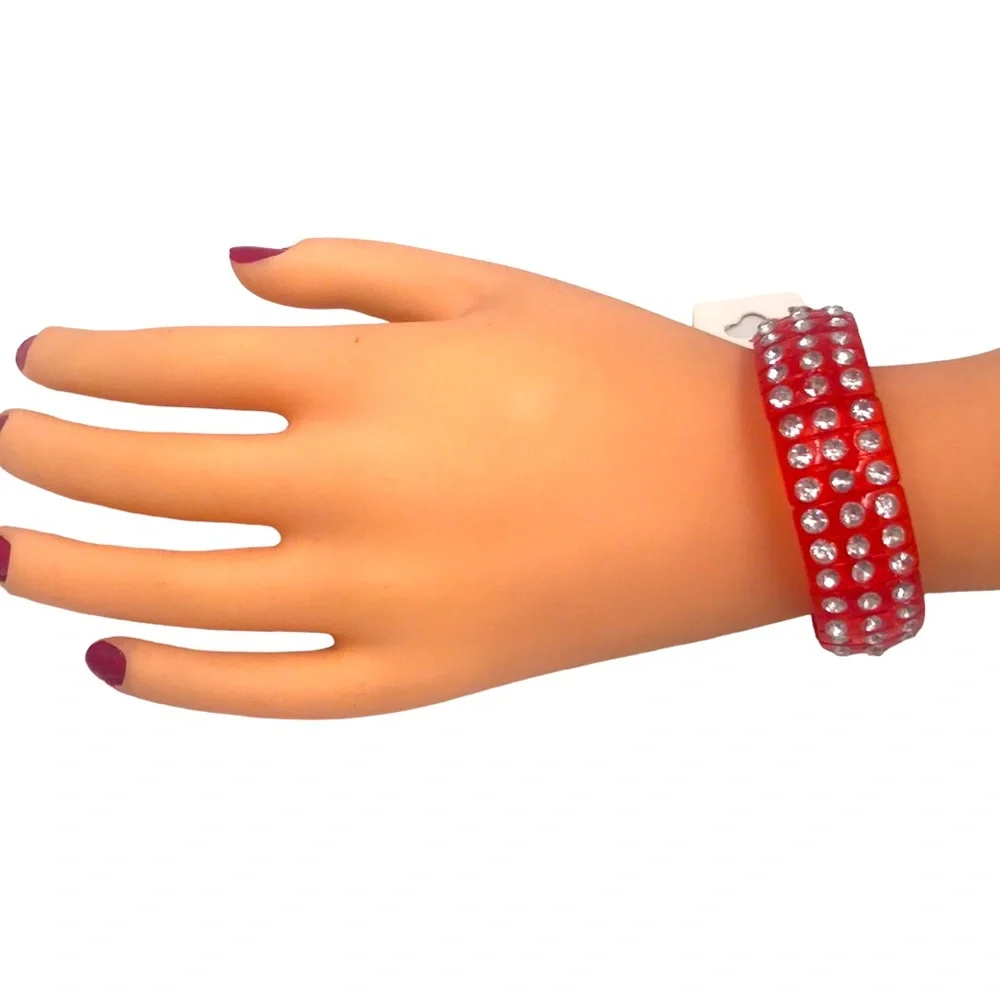 Various Colors Plastic Gem Various Colors Plastic Gem Stone Stretchy Bracelets